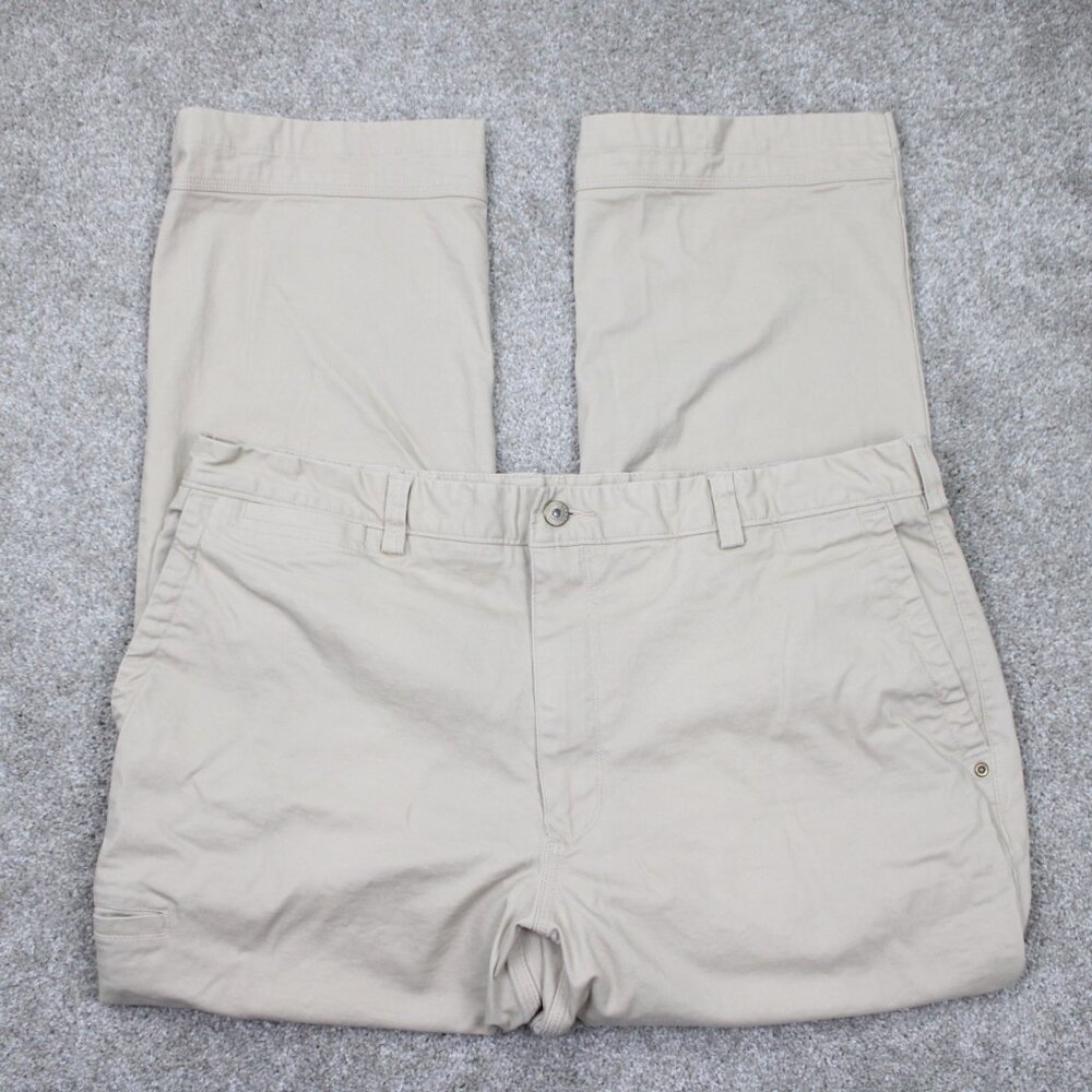 Duluth Trading Pants Men 40x30 Beige Duluthflex Ballroom Cotton Stretch Straight